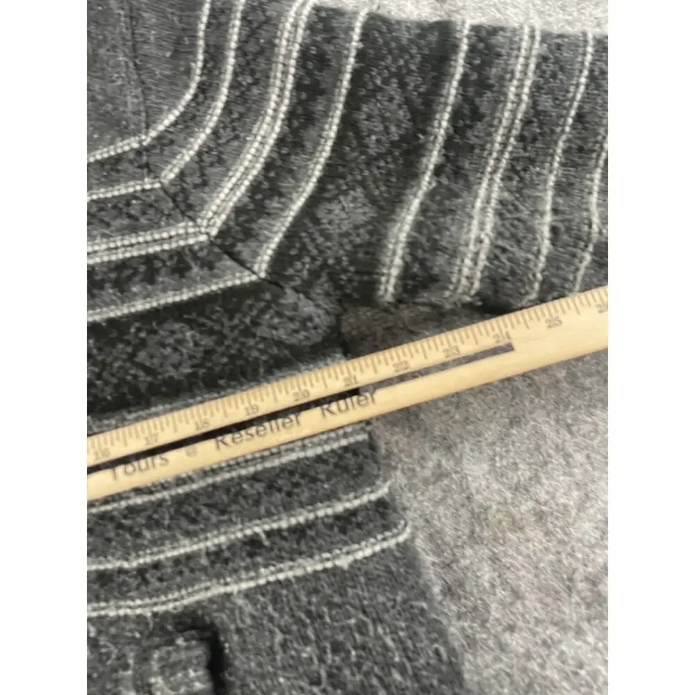 Field & Stream Sweater Jacket Mens Medium Dark Gray Sherpa Lined Grandpa N230